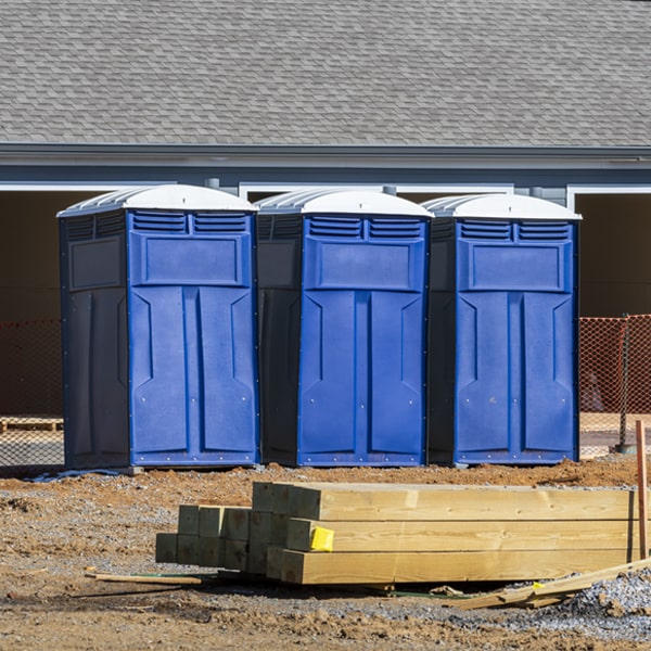 how often are the portable restrooms cleaned and serviced during a rental period in Shelton WA